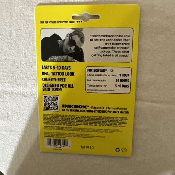 Inkbox Temporary Tattoos, Travis Barker, Love, Heart With Dagger - Picture 3 of 3